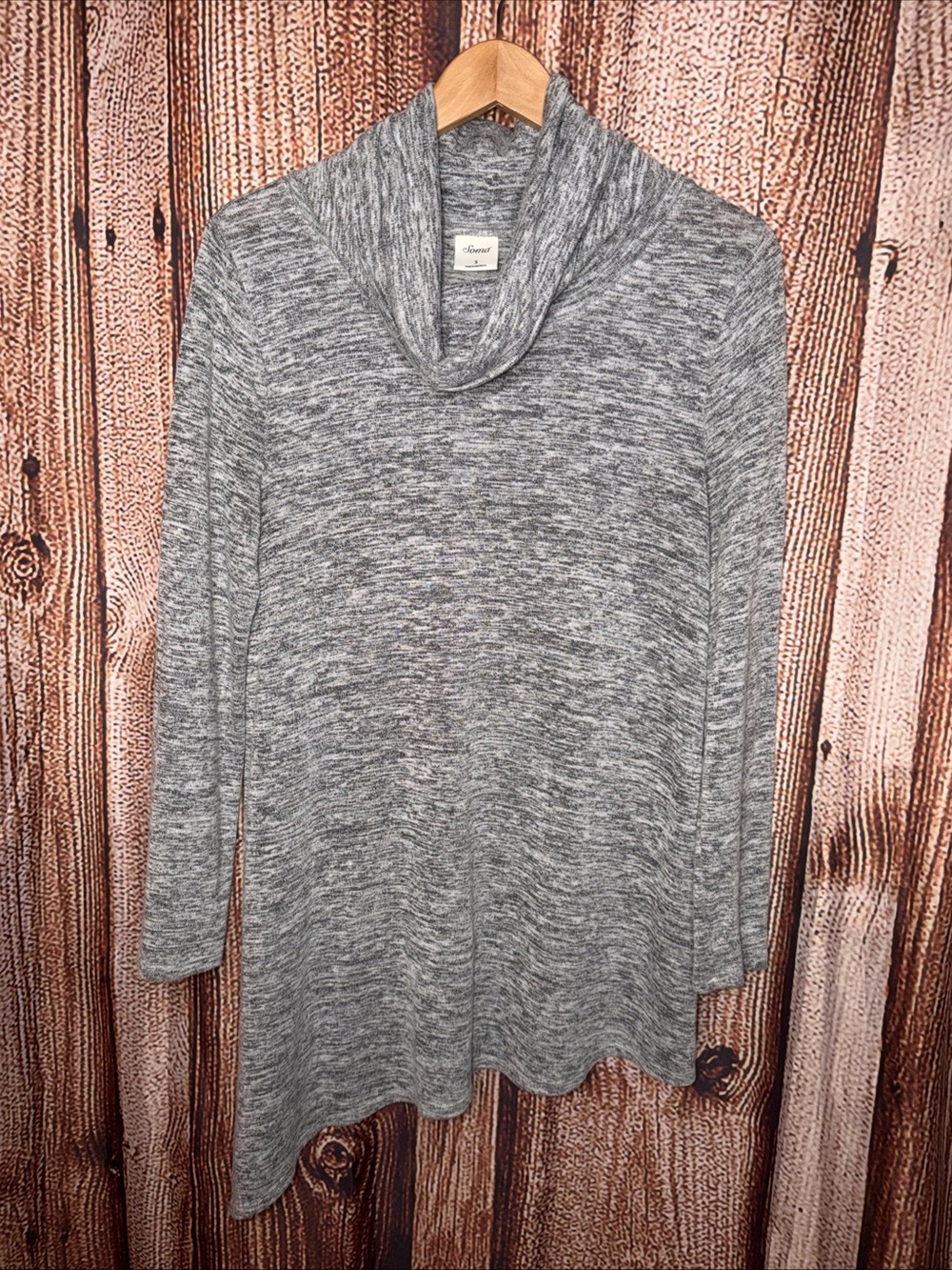 Soma Women’s Super Soft Cowl Neck Sweater Tunic Size Small Long Sleeve